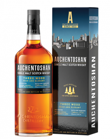 Auchentoshan Single Malt Scotch Three Wood 750ML